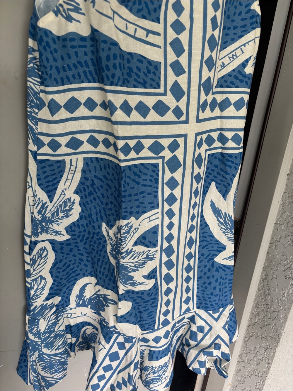Terzo Millennio blue and white tropical dress made in Italy - Picture 7 of 7